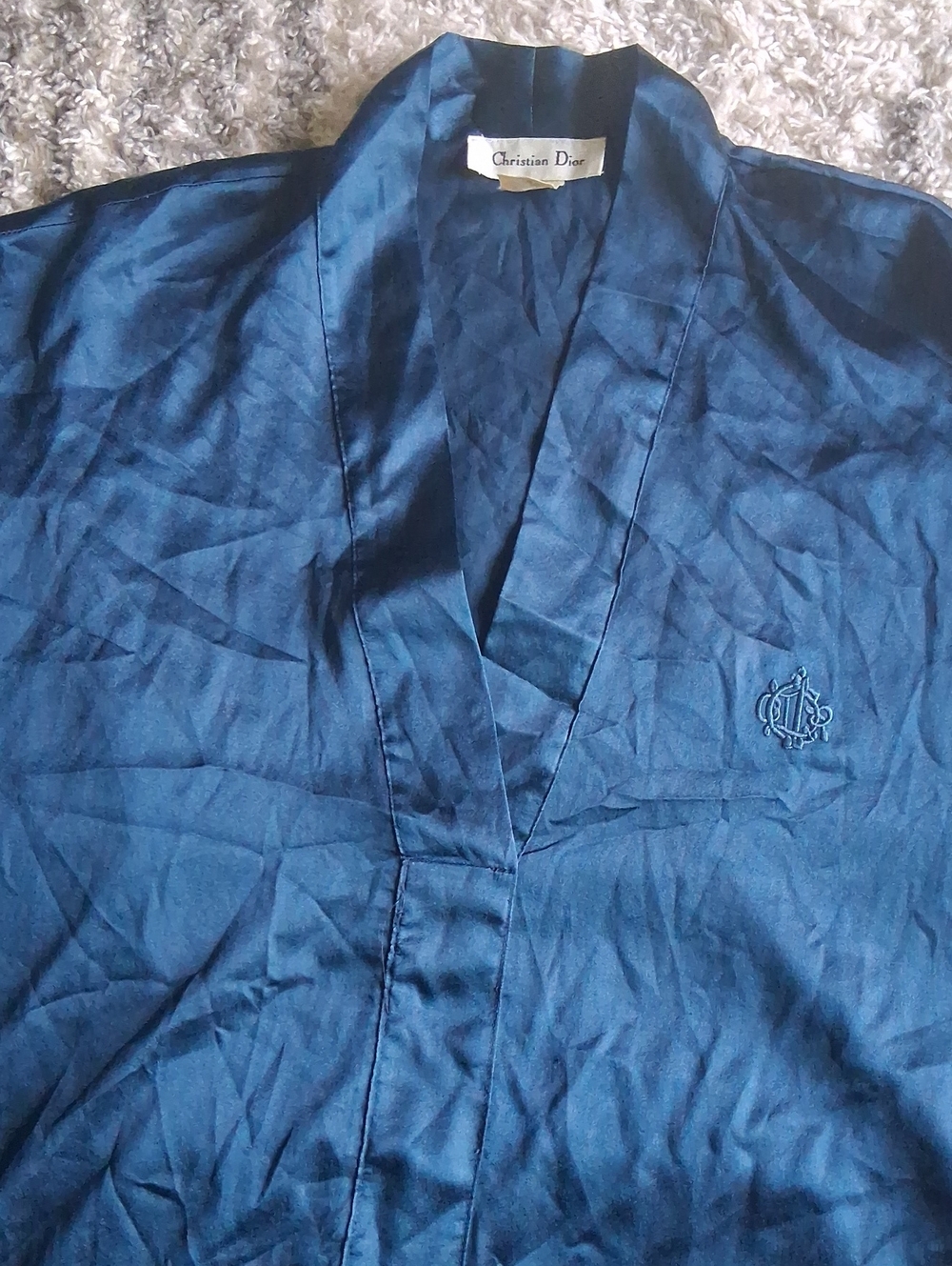 Dior Womans Kaftan With Pockets Satin